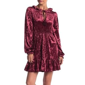 **HP** New Romeo & Juliet Couture Velvet Tie Neck Dress